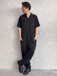 RAGE TWILL HALF ALL IN ONE / DP1-TN-001 / 半袖シャツオールインワン / ブラック