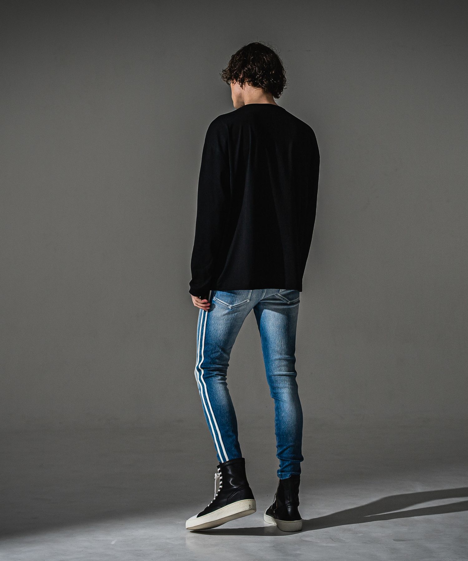 EX DENIM JERSEY BLIND LINE PT / RC41-ST-008D / デニムジャージラインパンツ / ライトインディゴ (9月上旬入荷予定)