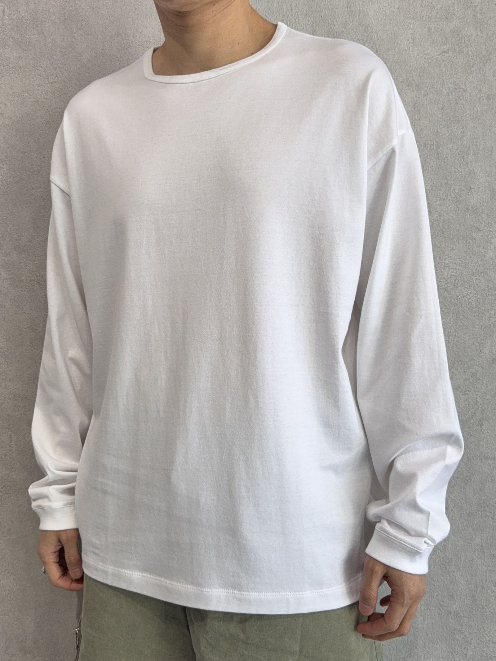 PIN ST RC OVER LONGSLEEVE TEE / RC41-T-003 / オーバーサイズ長袖バックロゴTシャツ / ホワイト