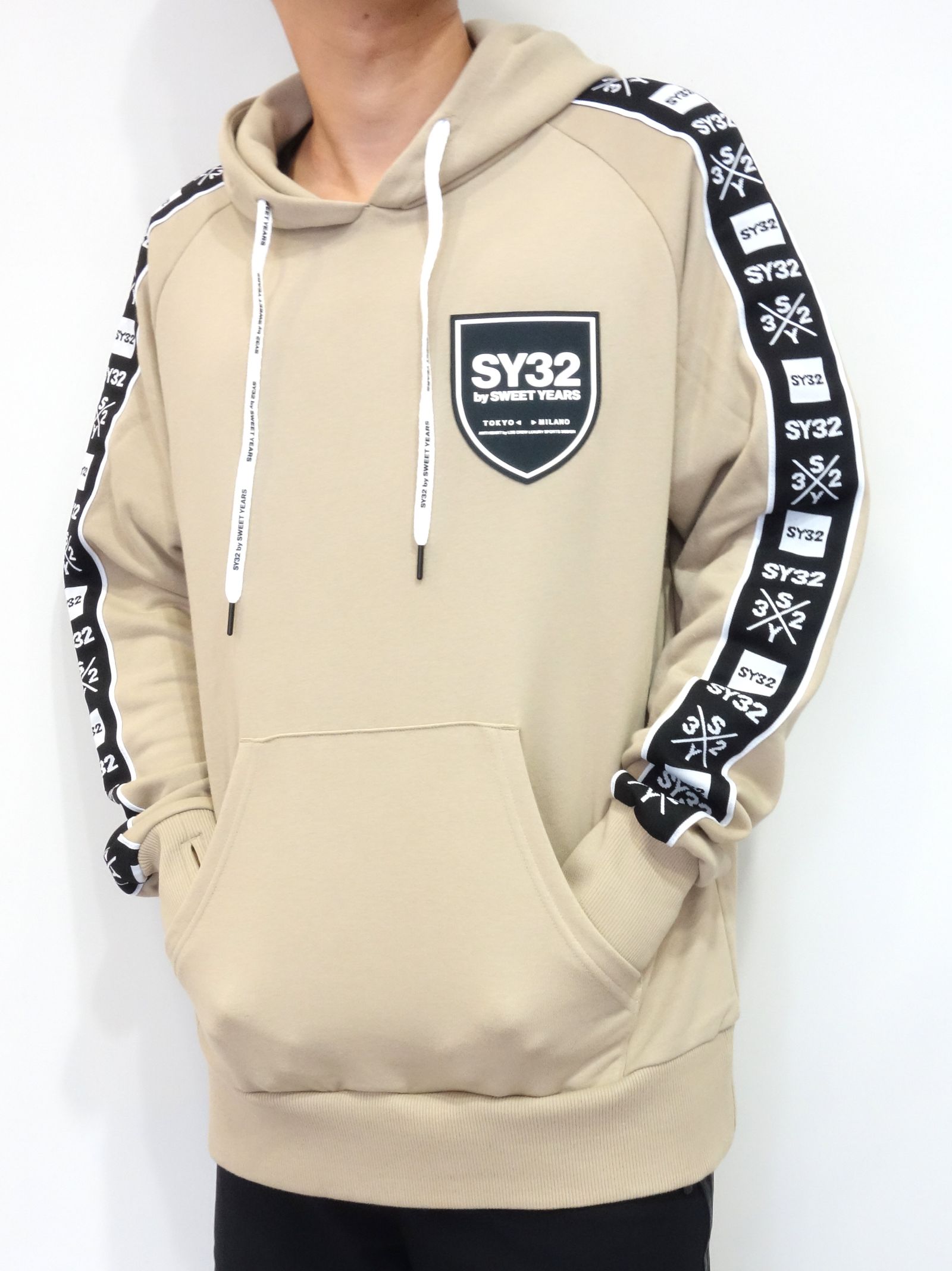 SY32 by SWEET YEARS - LINE TAPE P/O HOODIE / TNS1747 / プル