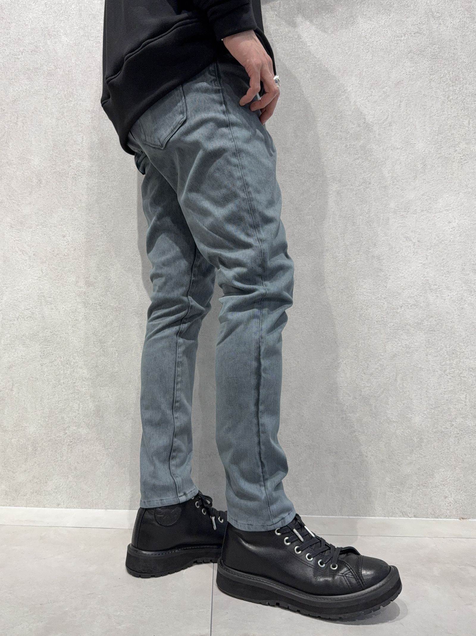 RESOUND CLOTHINGデニムテーパードパンツ3 RESOUND CLOTHING - DENIM JERSEY WIDE PT / RC37-ST-016WTD / ライト