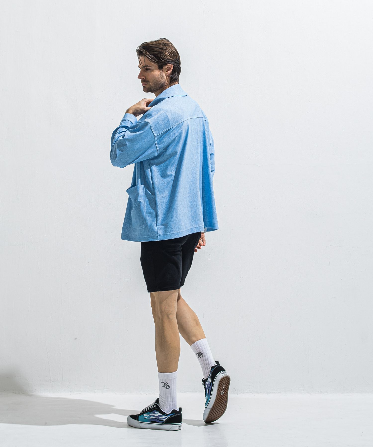 PILE OVER TEE / RC40-T-002 / パイルポケットビッグTシャツ / サックス (4月中旬入荷予定)