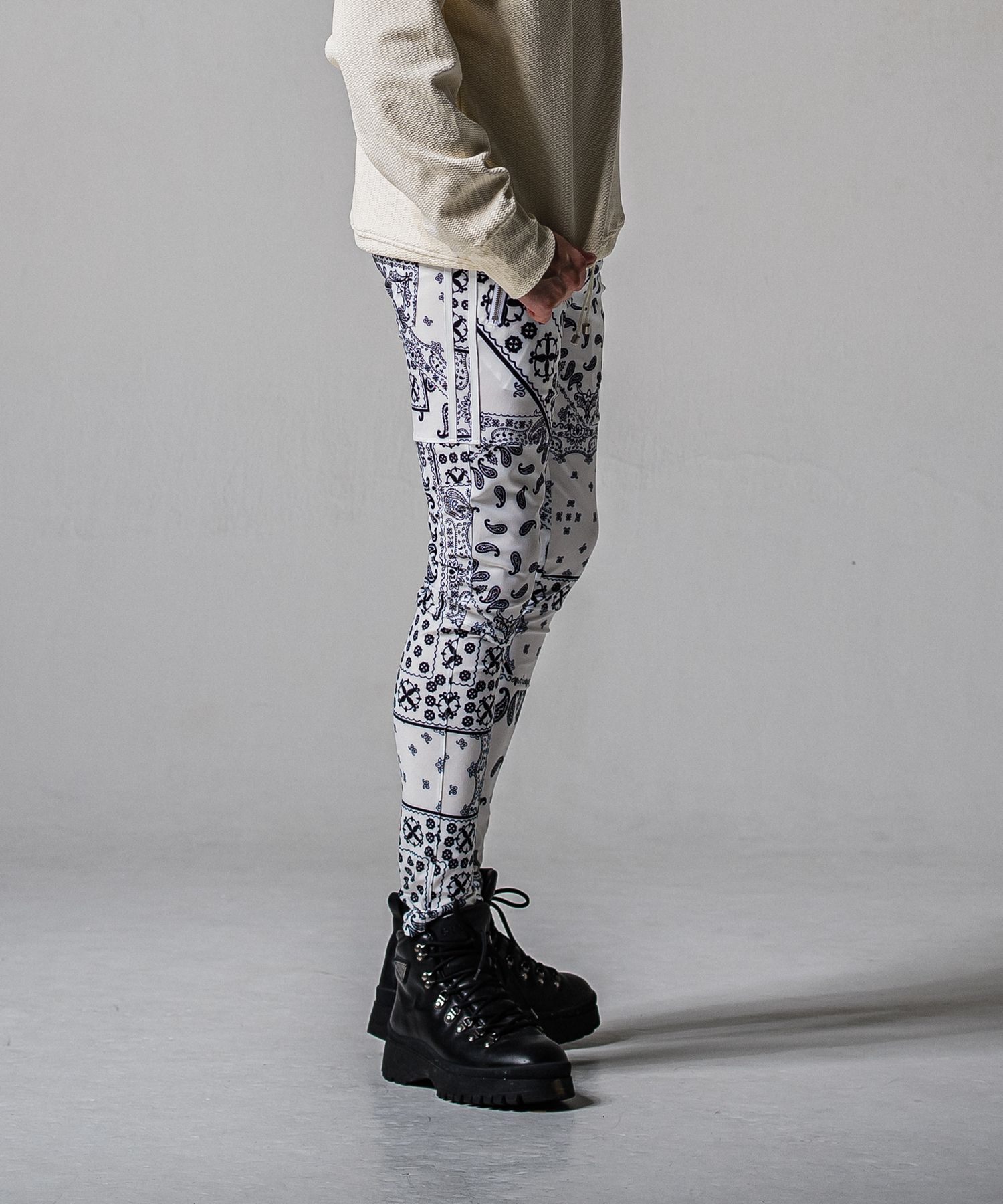 JOHNSON LINE NYLON PT / RC39-ST-009 / ジョンソンナイロンラインパンツ / バンダナホワイト (3月上旬入荷予定)