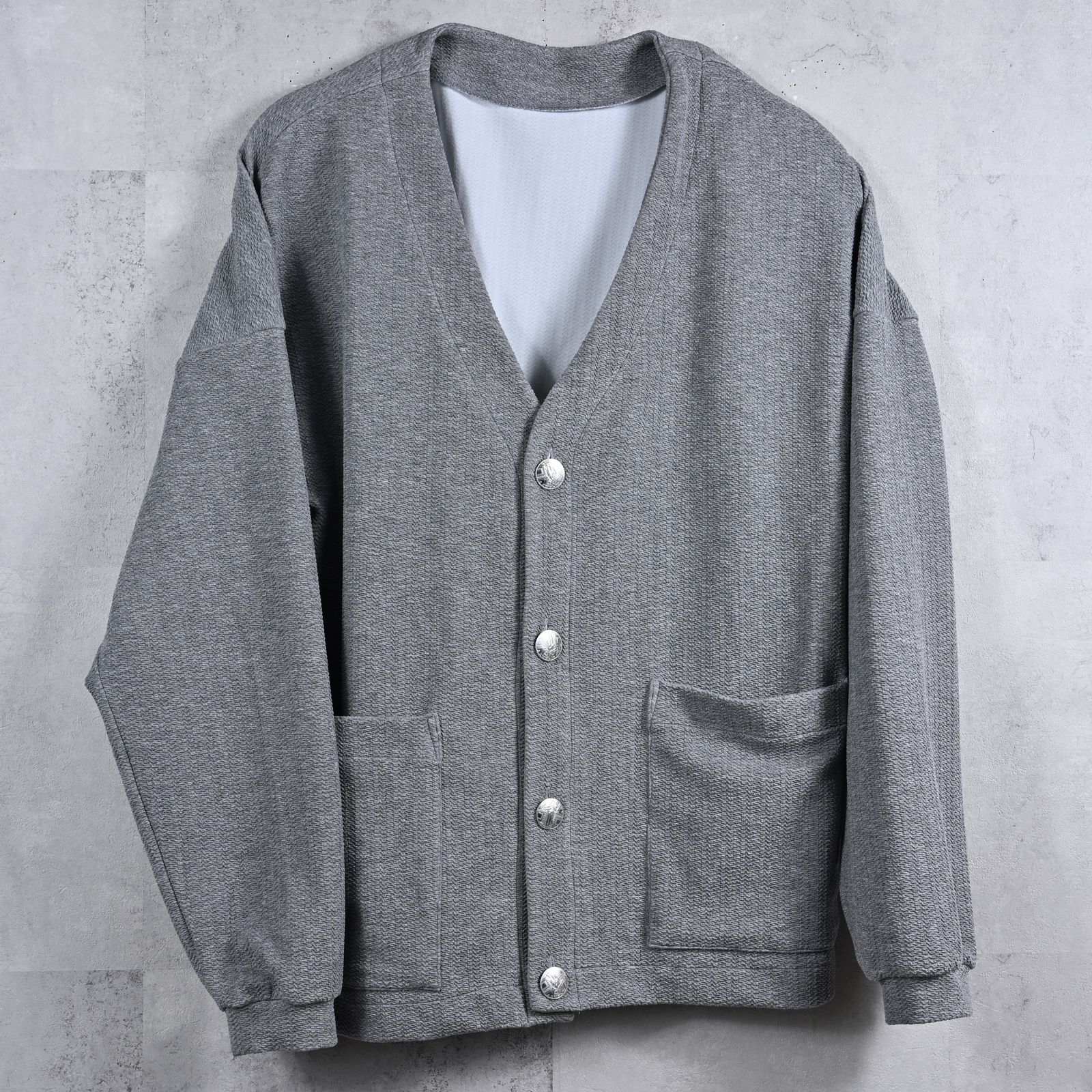 BLISTER KNIT C/D / RC39-C-005 / ブリスターニットカーディガン / グレー (1月下旬入荷予定)
