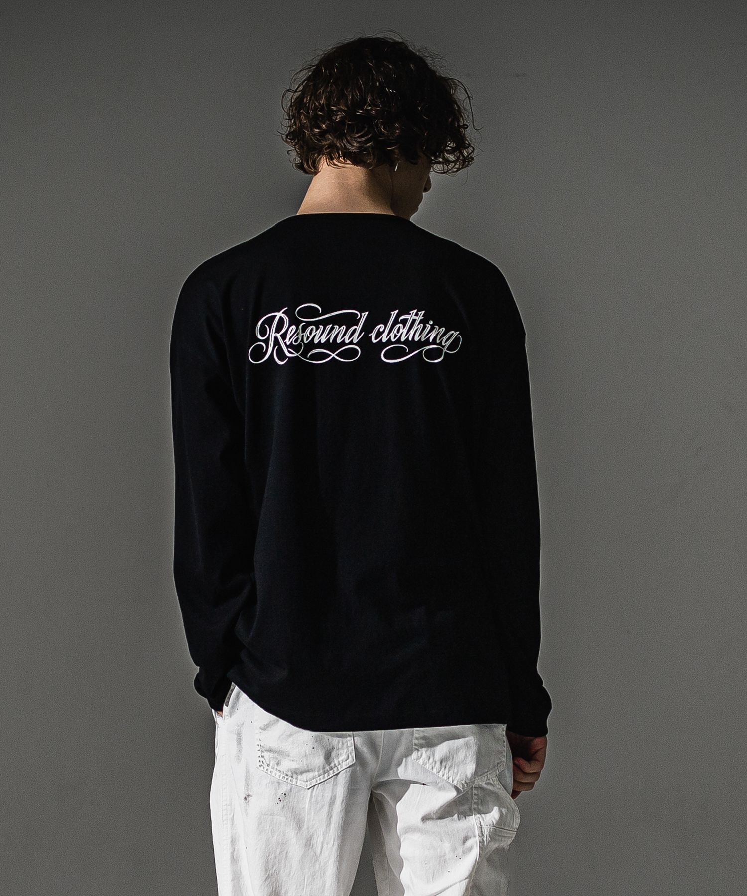 PIN ST RC OVER LONGSLEEVE TEE / RC41-T-003 / オーバーサイズ長袖バックロゴTシャツ / ブラック (7月中旬入荷予定)