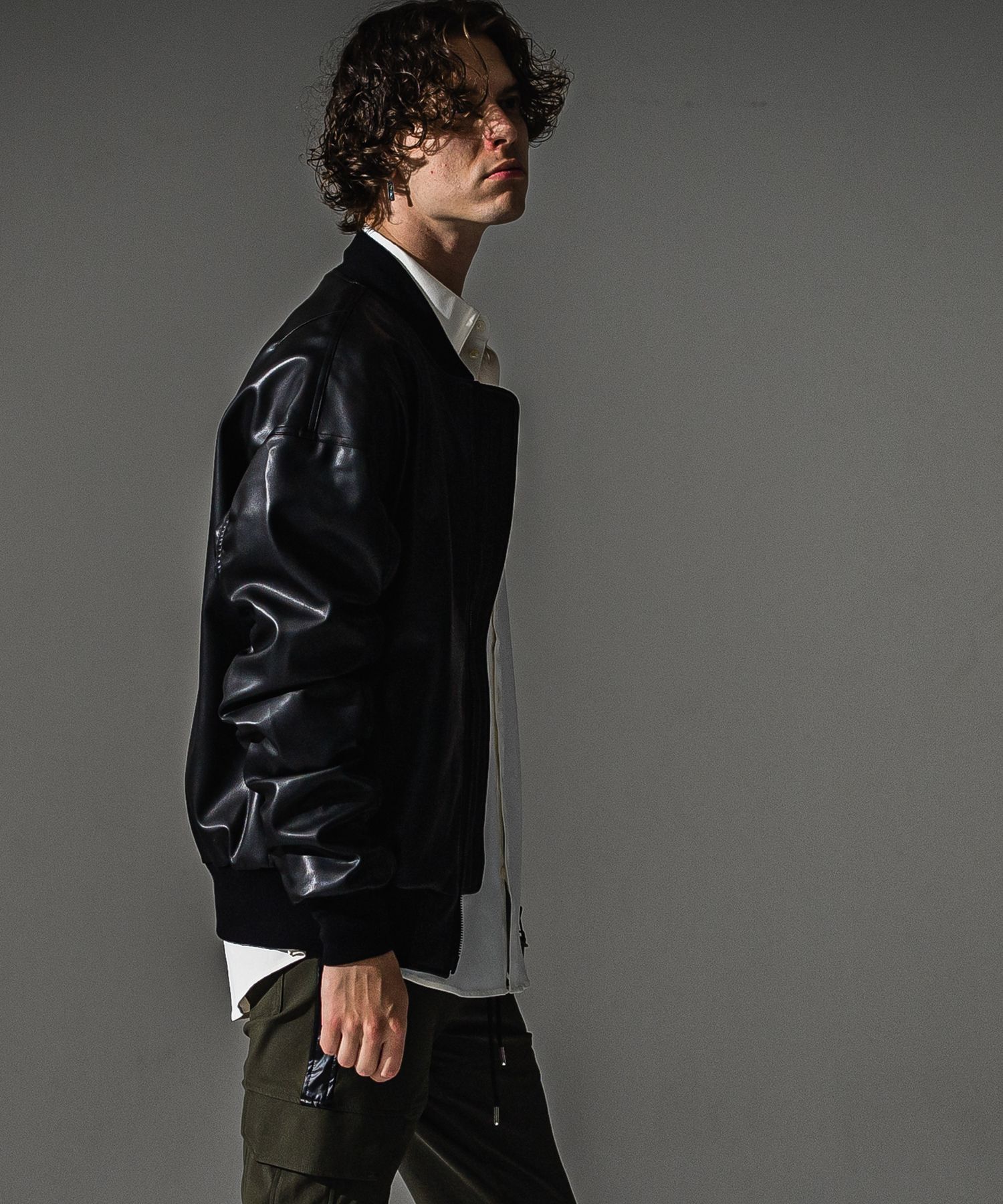 DAVID JACKET / RC41-JK-003 / MA-1 / ブラックレザー (9月下旬入荷予定)