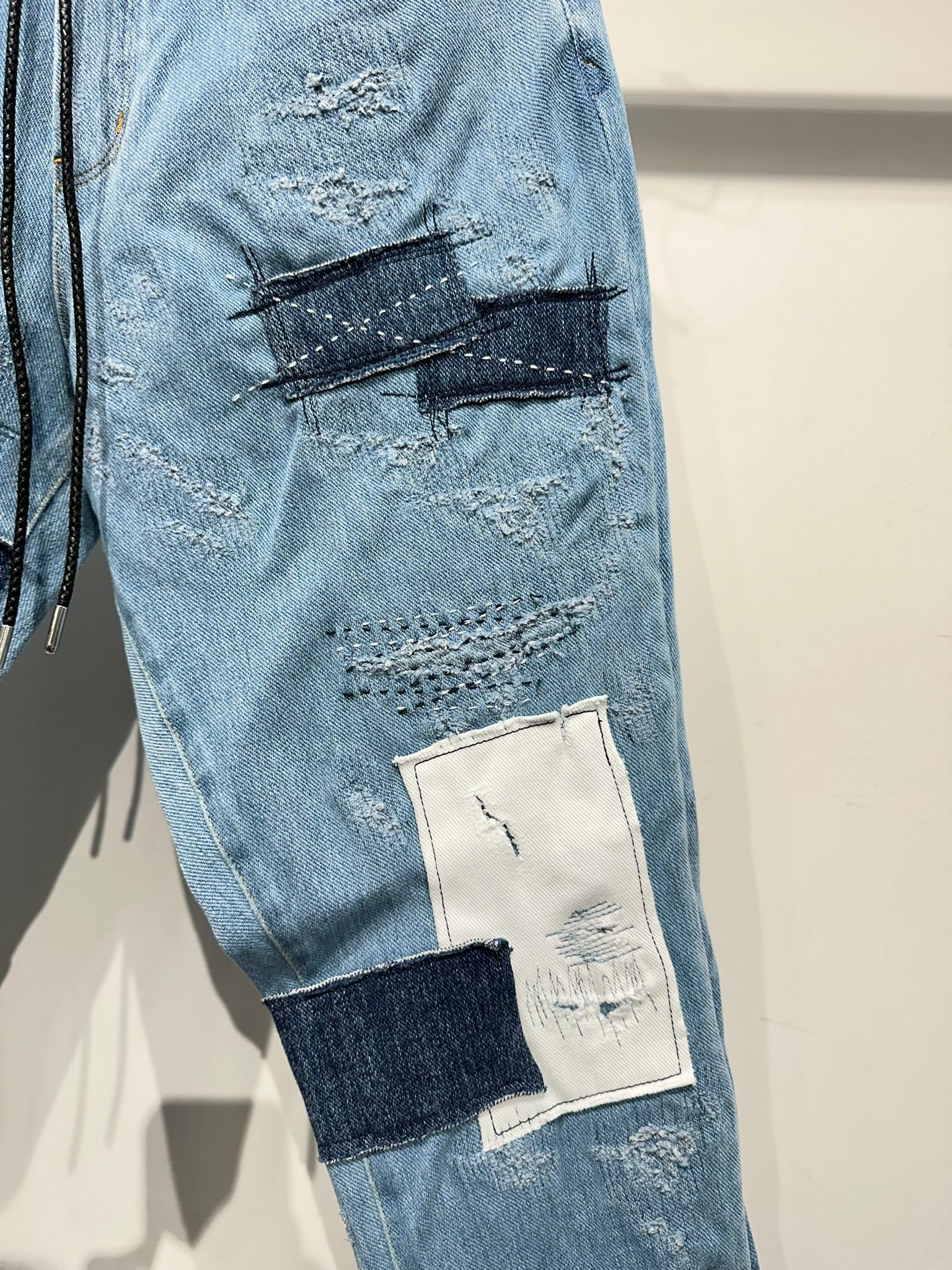 MICK DENIM JERSEY / RC33-ST-020 / デニムジャージテーパードパンツ / ライトインディゴリメイク