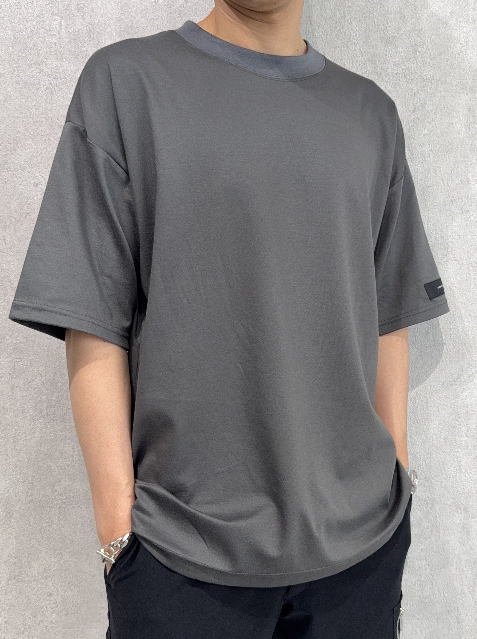 REV MESH OVER TEE / RC40-T-004 / メッシュビッグTシャツ / チャコール