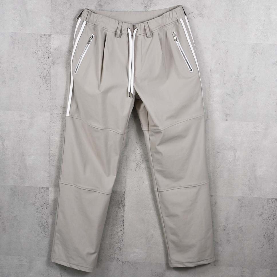 JOHNSON LINE HEAT WIDE TUCK PANTS / RC38-ST-009HWT / 裏起毛ジョンソンラインワイドタックパンツ / グレー×ホワイト (10月下旬入荷予定)