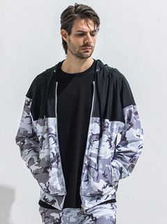 RUSH OVER ZIPUP HOODIE / RC40-C-001 / ラッシュガードパーカー / カモフラブラック (5月下旬入荷予定)