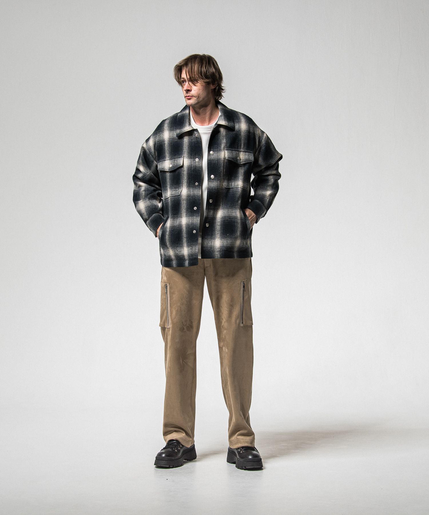FLANNEL CHECK JK / RC38-JK-007 / フランネルチェックCPOジャケット / ブルー (10月中旬入荷予定)