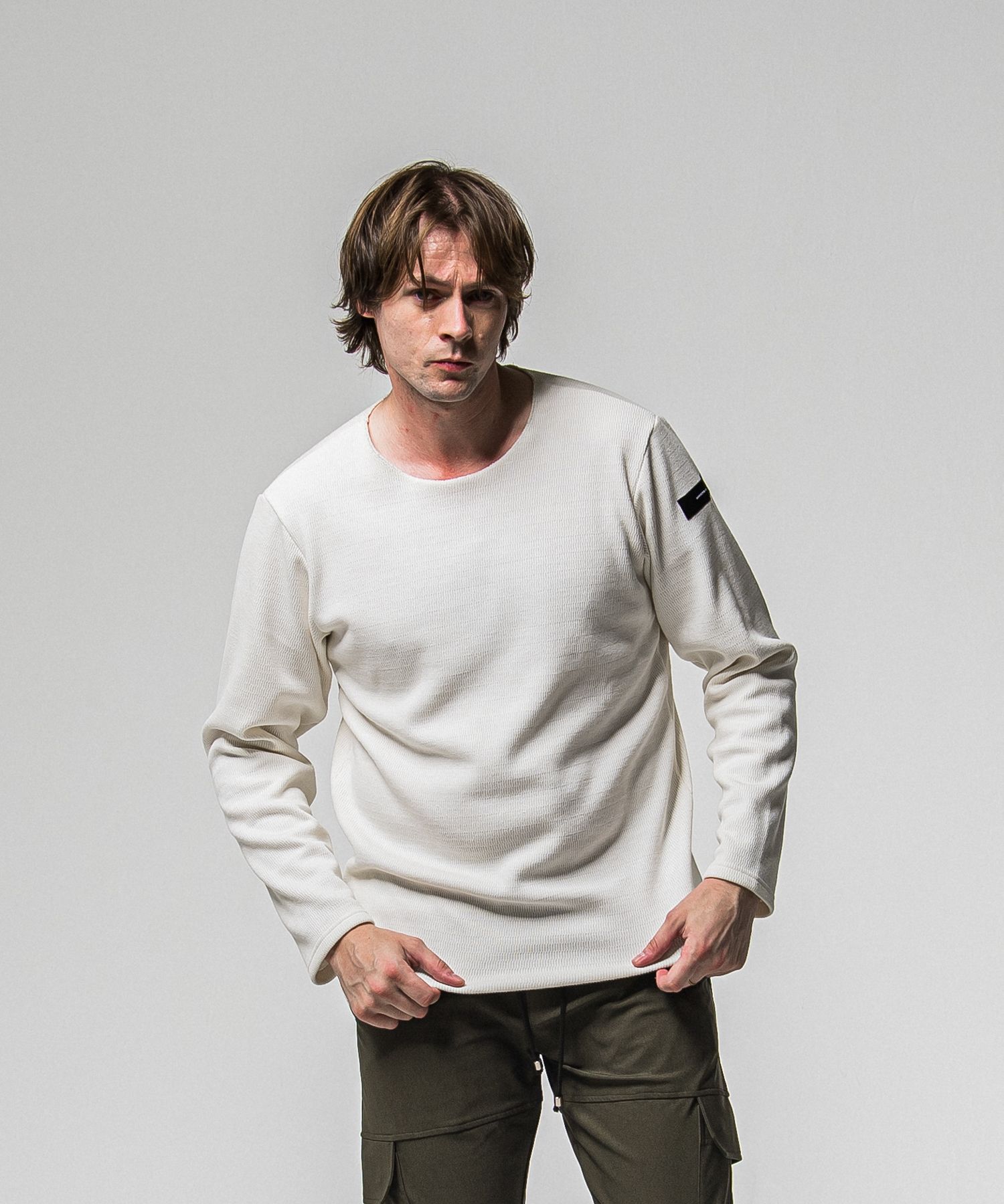 VELOURS FLEECE NEO THERMAL / RC38-C-001 / 裏起毛サーマルロングTシャツ / ホワイト (10月中旬入荷予定)