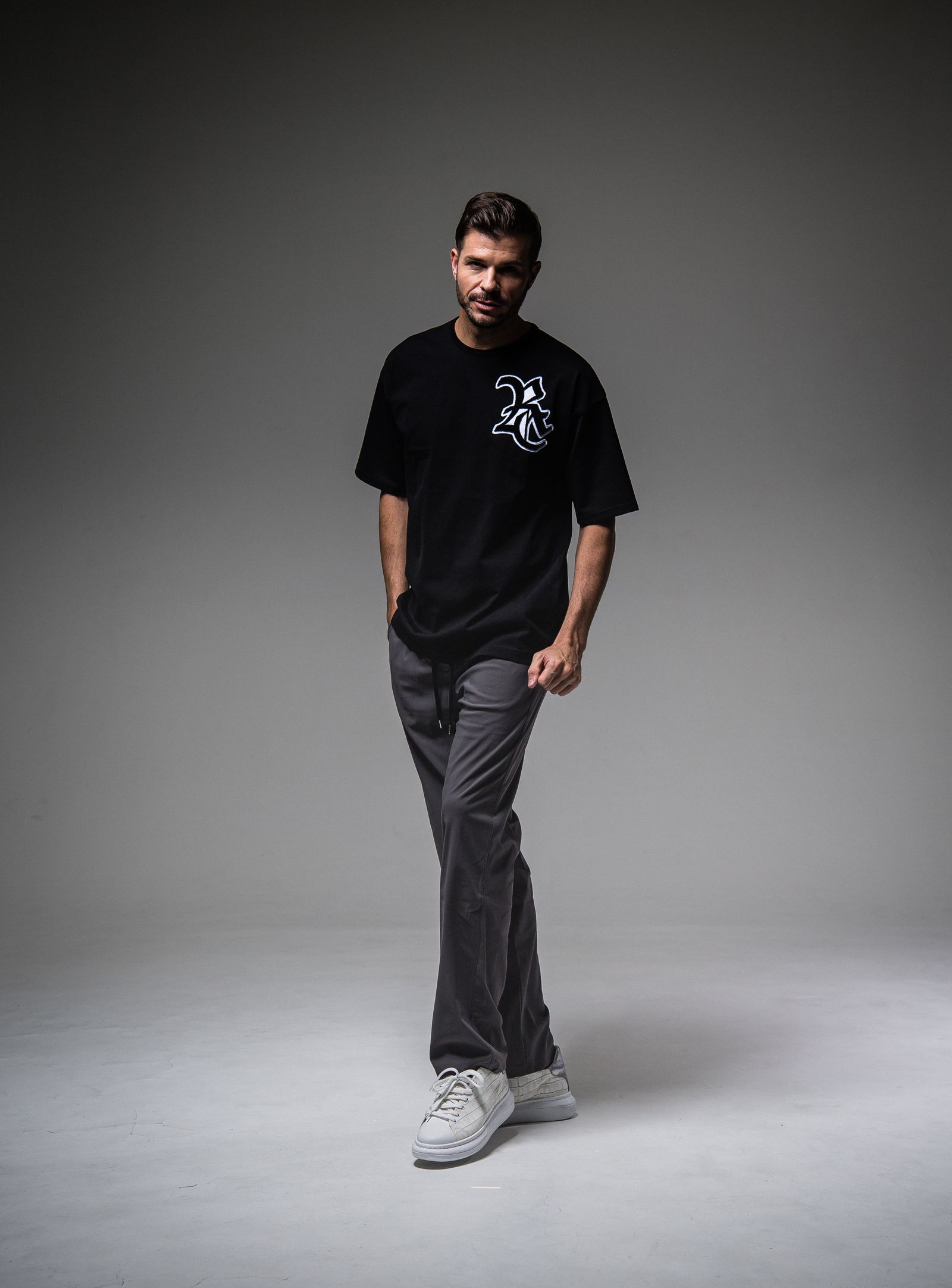RC CHENILLE LOOSE TEE / RC25-T-004 / ビッグTシャツ / ブラック ※