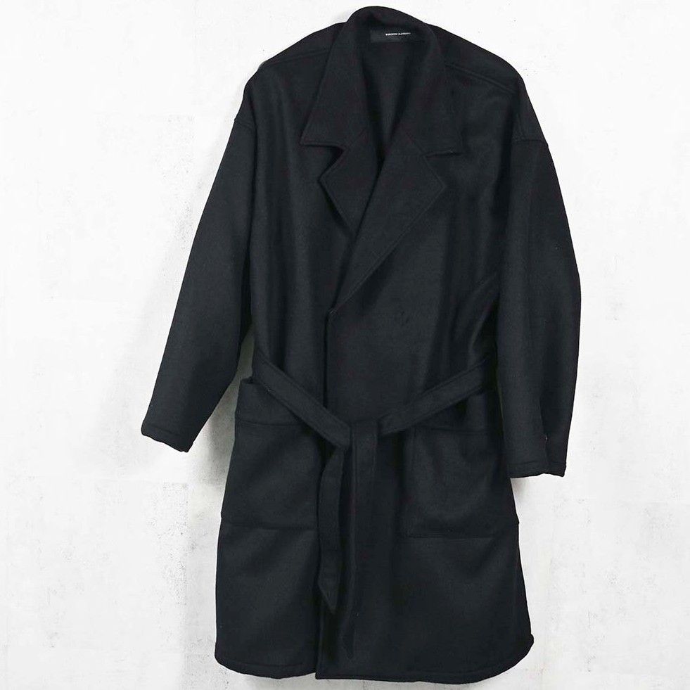 GOWN OVER COAT / RC38-JK-004 / オーバーサイズガウンコート / ブラック (11月上旬入荷予定)