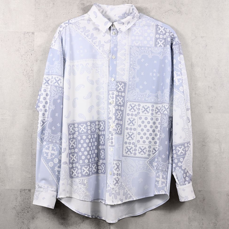 BANDANA JACK SHIRTS / RC41-SH-002 / オーバーサイズペイズリーシャツ / ホワイトバンダナ (8月下旬入荷予定)