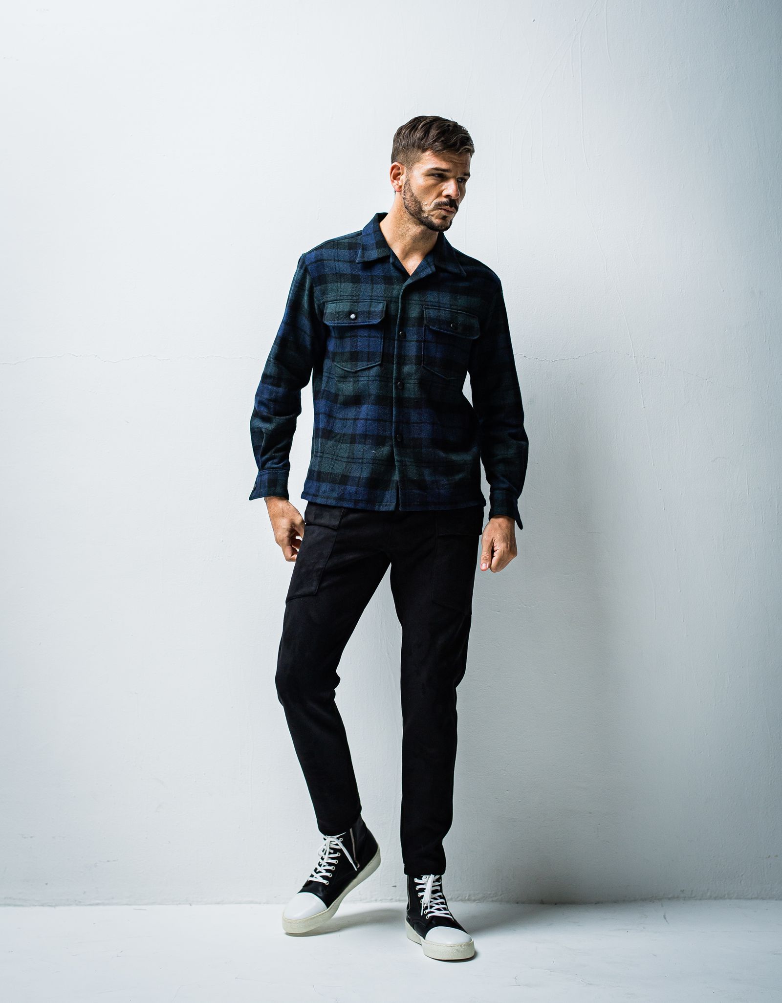 HEAVY FLANNEL JK / OR1-SH-002 / チェックシャツジャケット / ネイビー (1月上旬入荷予定)