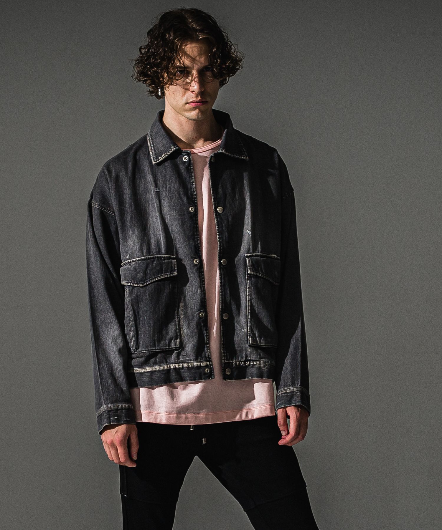LDENIM AG FLIGHT JACKET / RC41-JK-001 / デニムフライトジャケット / ブラックユーズド (8月中旬入荷予定)