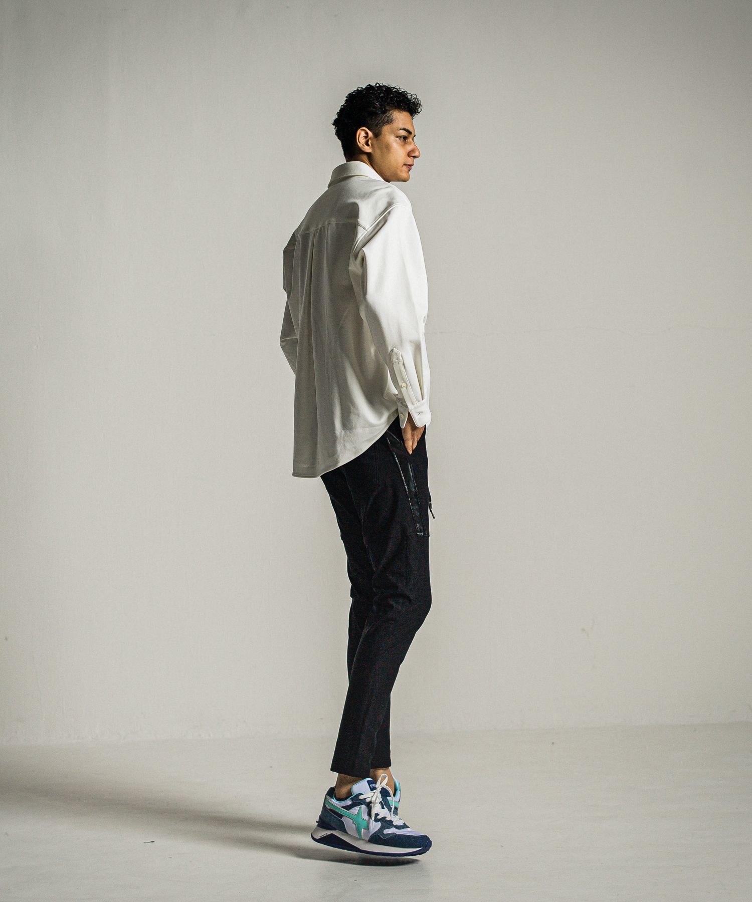 TYLER PANTS / RC34-ST-026H / 裏起毛レザーラインイージーパンツ / ブラック