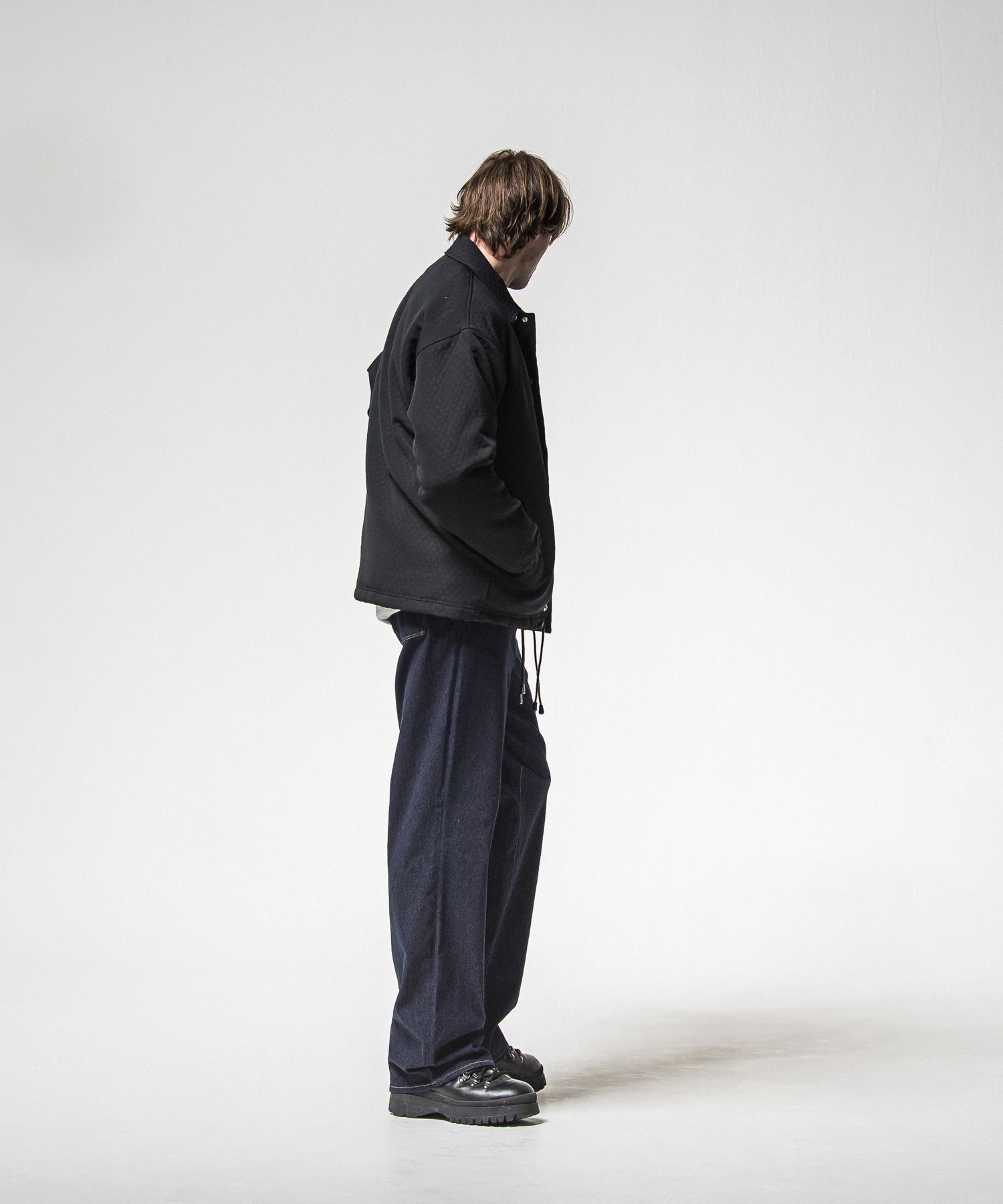 FUR COACH JK / RC38-JK-005 / キルティングファーコーチジャケット / ブラック (11月中旬入荷予定)