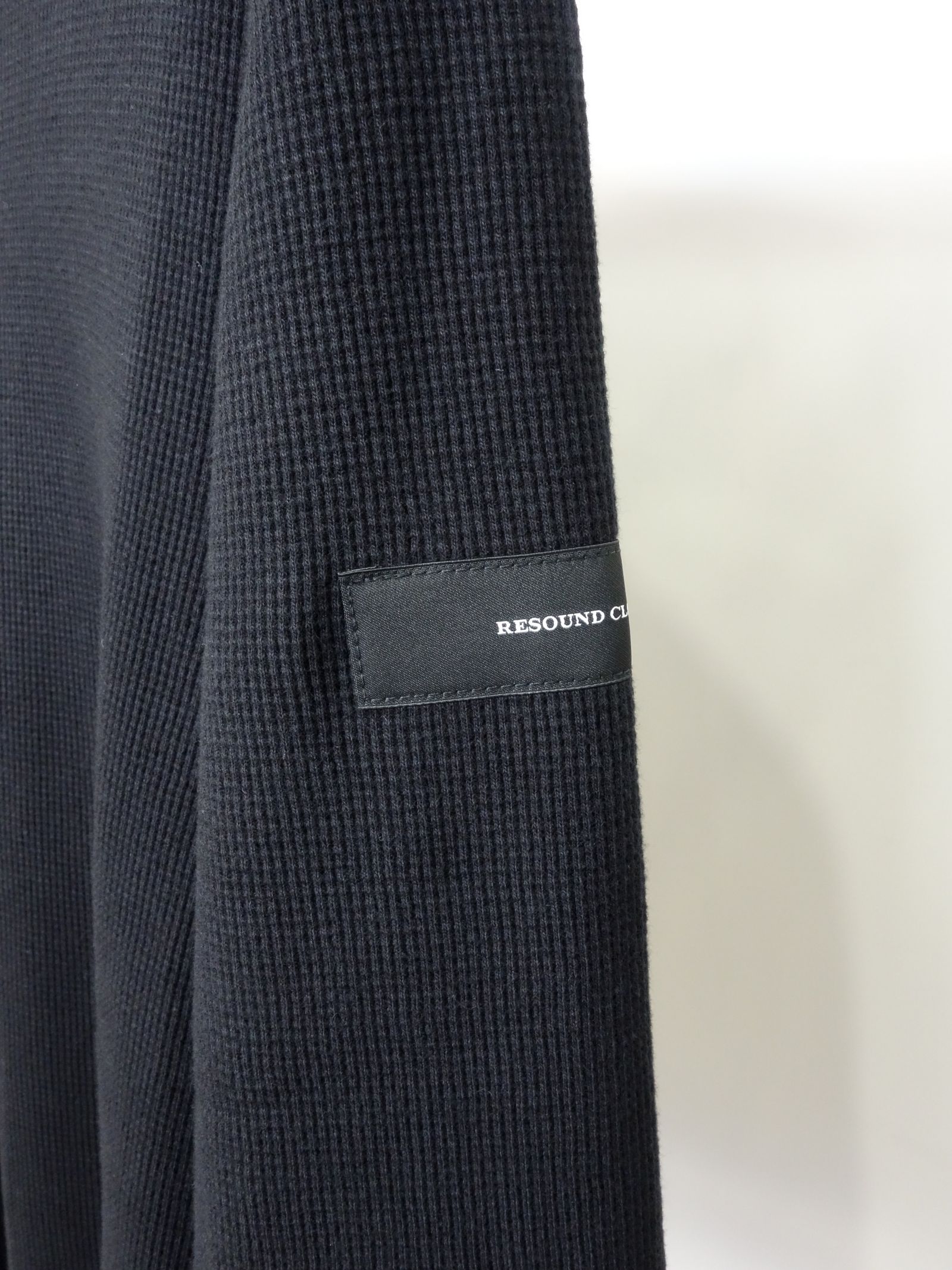 ST COTTON WAFFLE THERMAL / BASIC-CUT-001 / サーマル長袖Tシャツ / ブラック