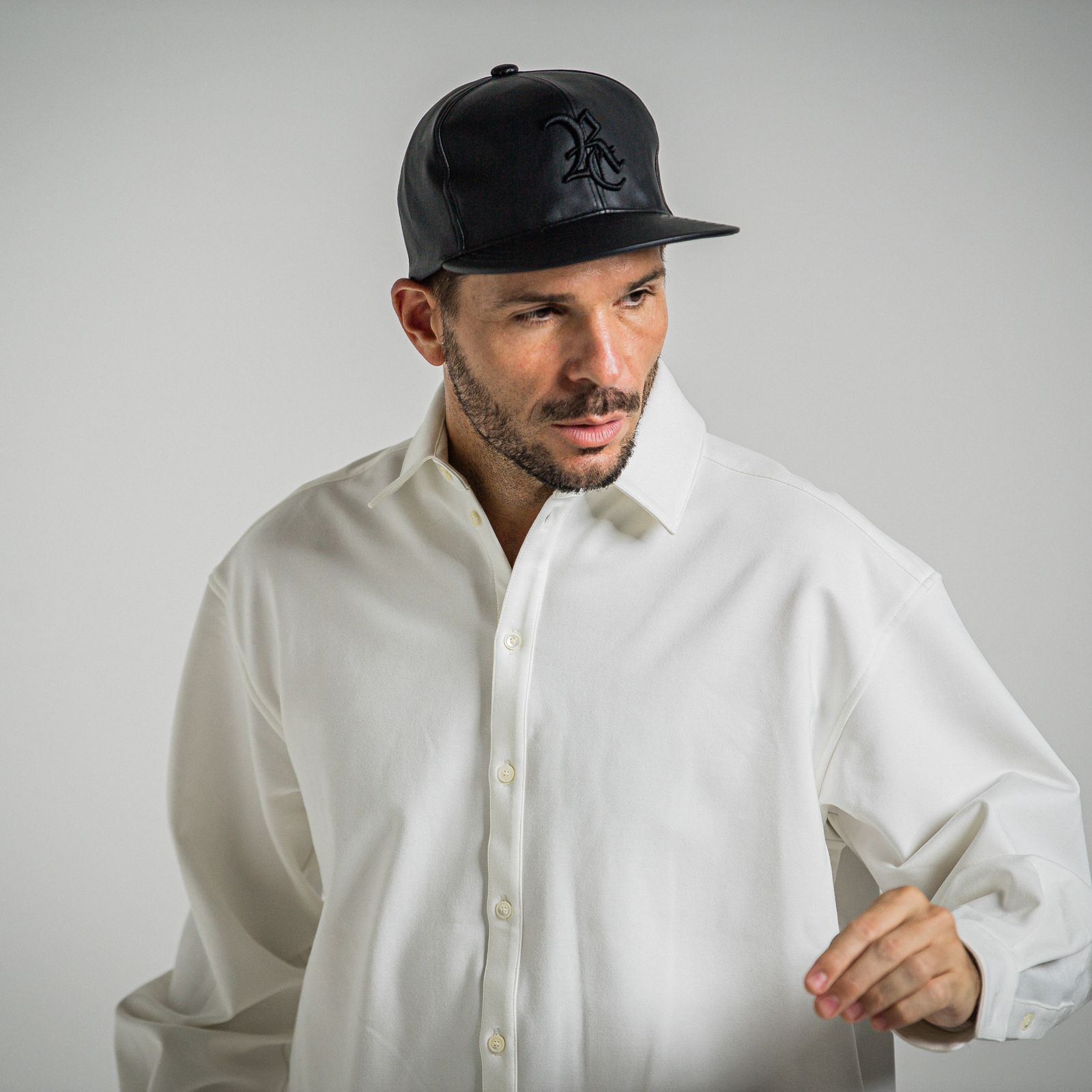 LEATHER RC BB CAP / RC34-CAP-001 / エコレザーベースボールキャップ / ブラック