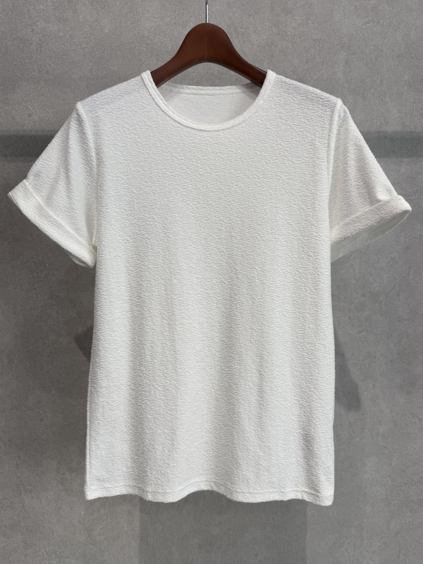 PILE ROLL UP TEE / RC40-T-001 / パイルロールアップTシャツ / ホワイト