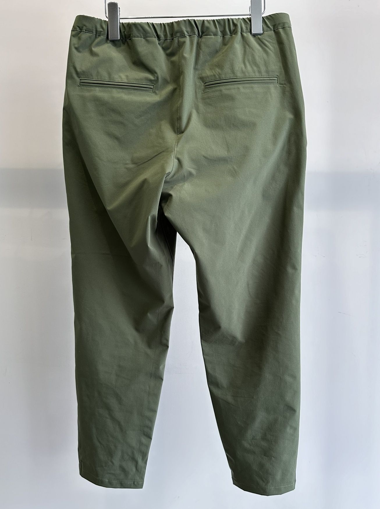 PAT WIDE EASY PANTS / RC31-ST-036 / ベルト付きテーパードワイドパンツ / ナイロンカーキ