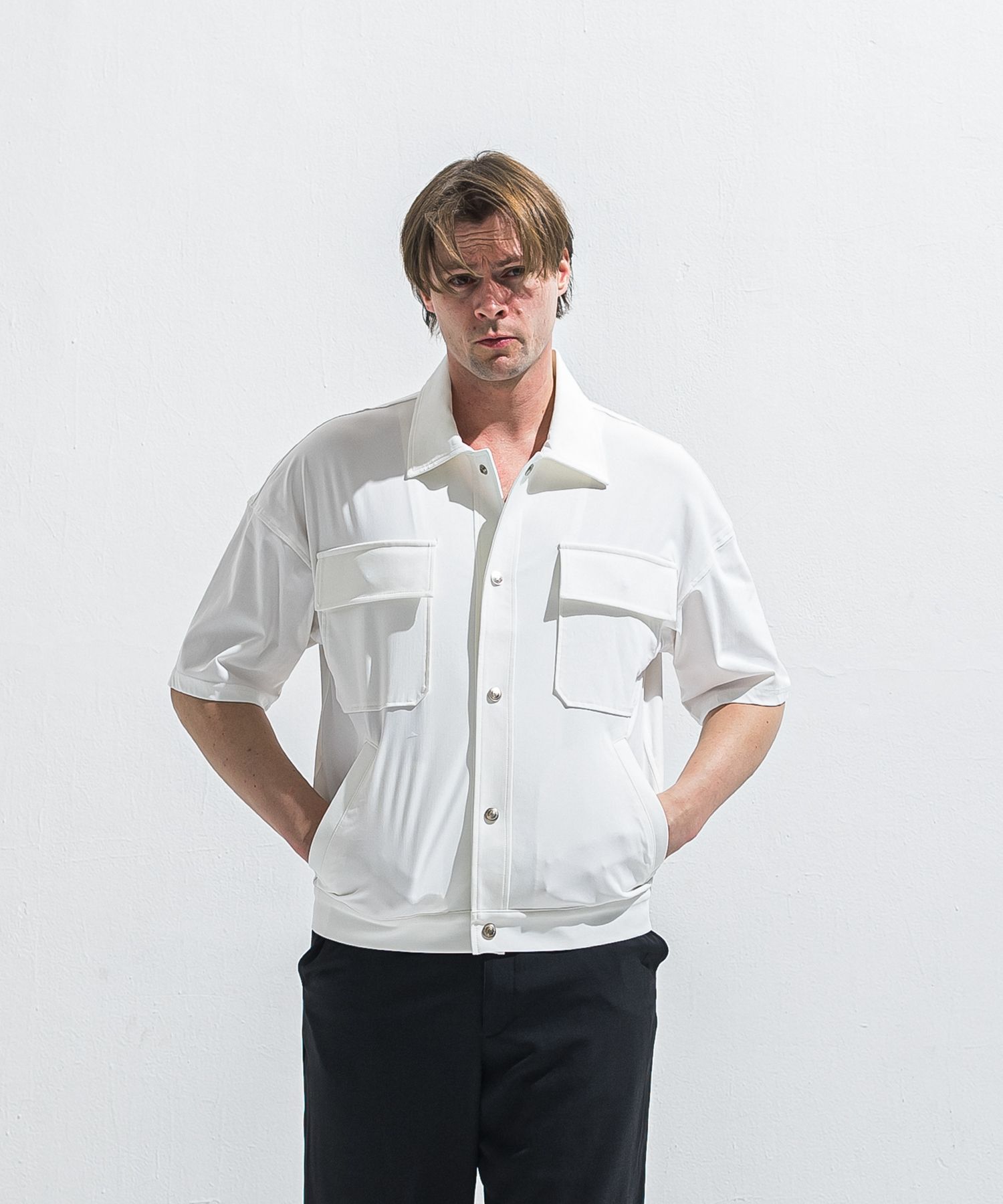 CPO HAFE SHIRTS JK / RC40-SH-003 / 半袖ナイロンCPOジャケット / ホワイト (5月上旬入荷予定)