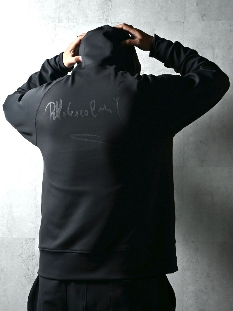 SIGN ZIP HOODIE / DP1-C-002 / サインプリントジップパーカー / ブラック (2月上旬入荷予定)