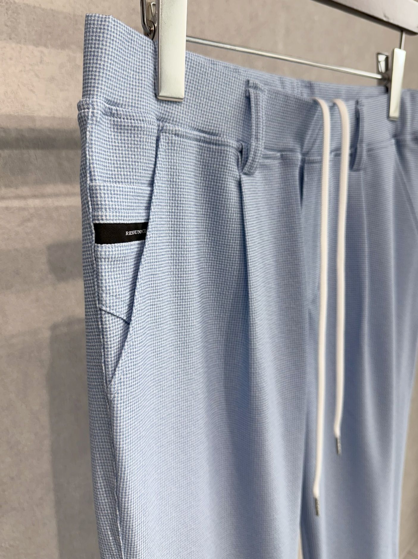 CHRIS EASY TUCK  PANTS / RC36-ST-016T / イージータックパンツ / チェックサックス