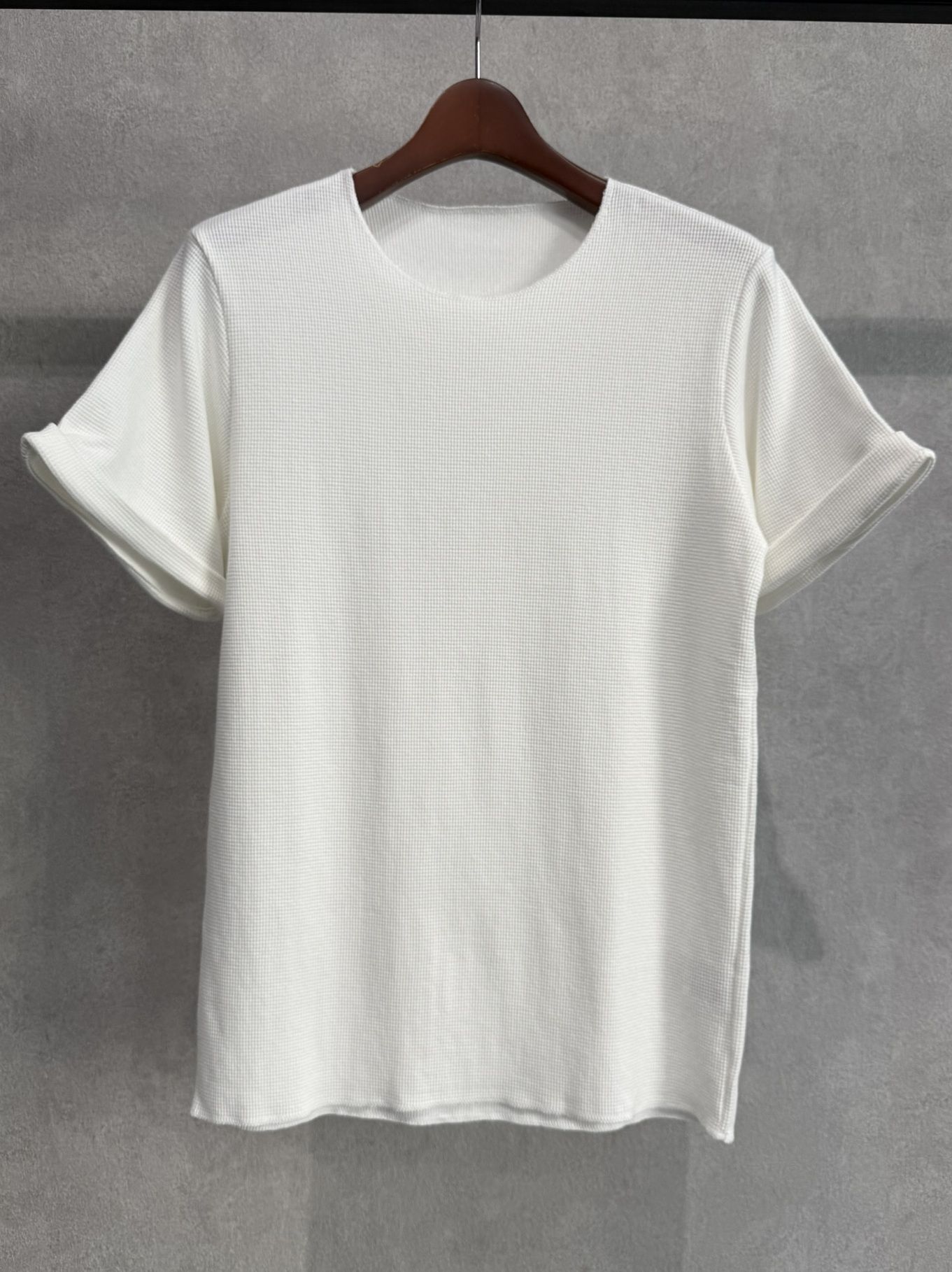 CUT OFF THERMAL TEE / RC39-T-003 / サーマルロールアップTシャツ / ホワイト
