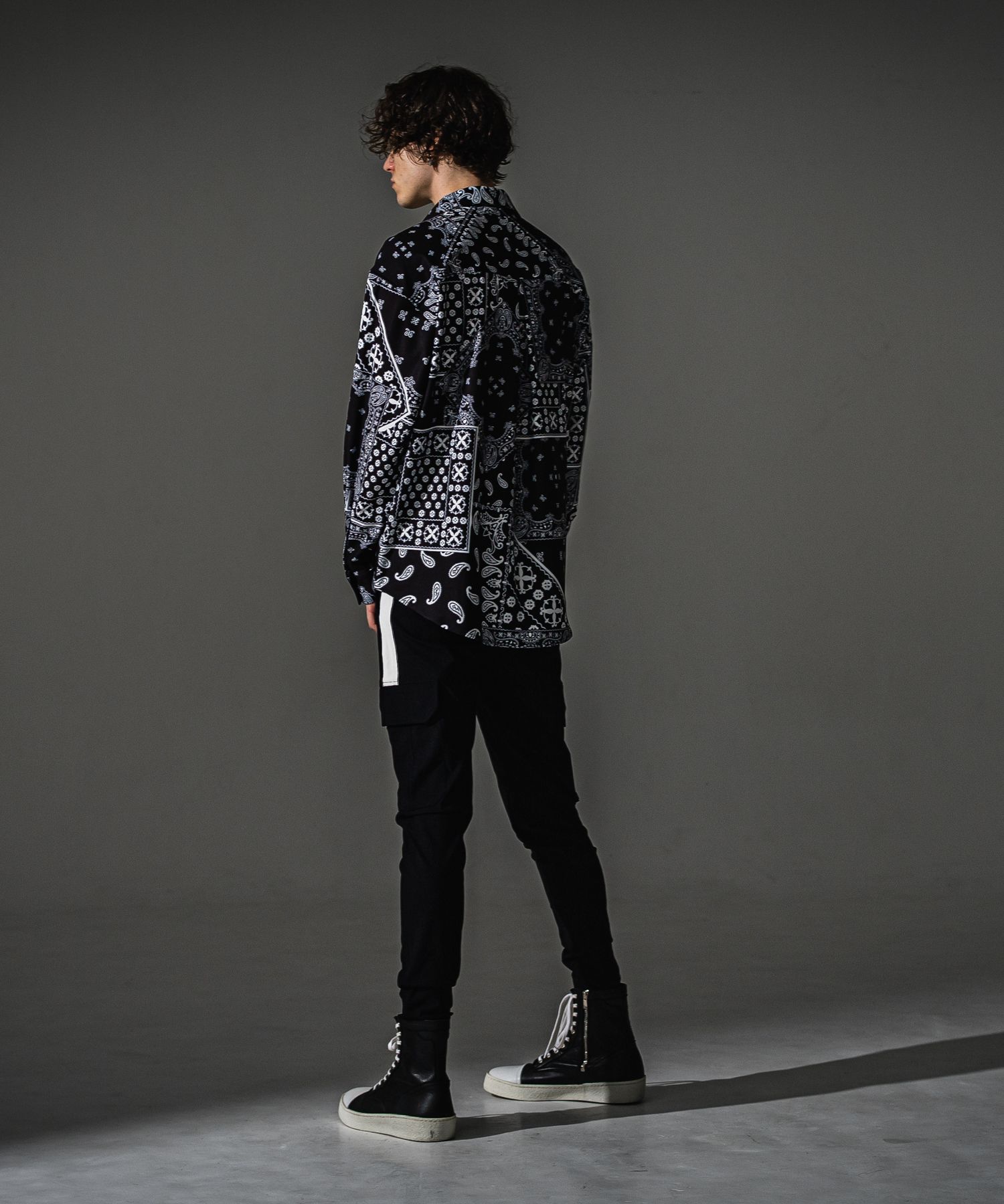 DARRELL CARGO PT / BASIC-ST-010 / ナイロンラインカーゴパンツ / ブラック (7月下旬入荷予定)