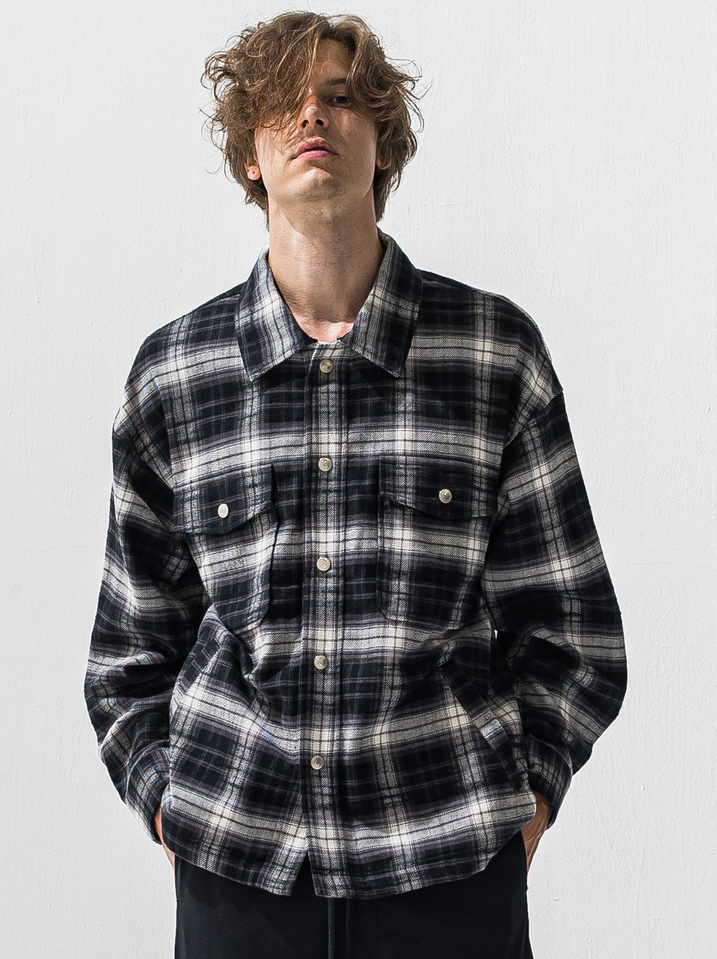 OLD SLABL CHECK JK / RC42-JK-005 / チェックCPOジャケット / ブラック (12月下旬入荷予定)