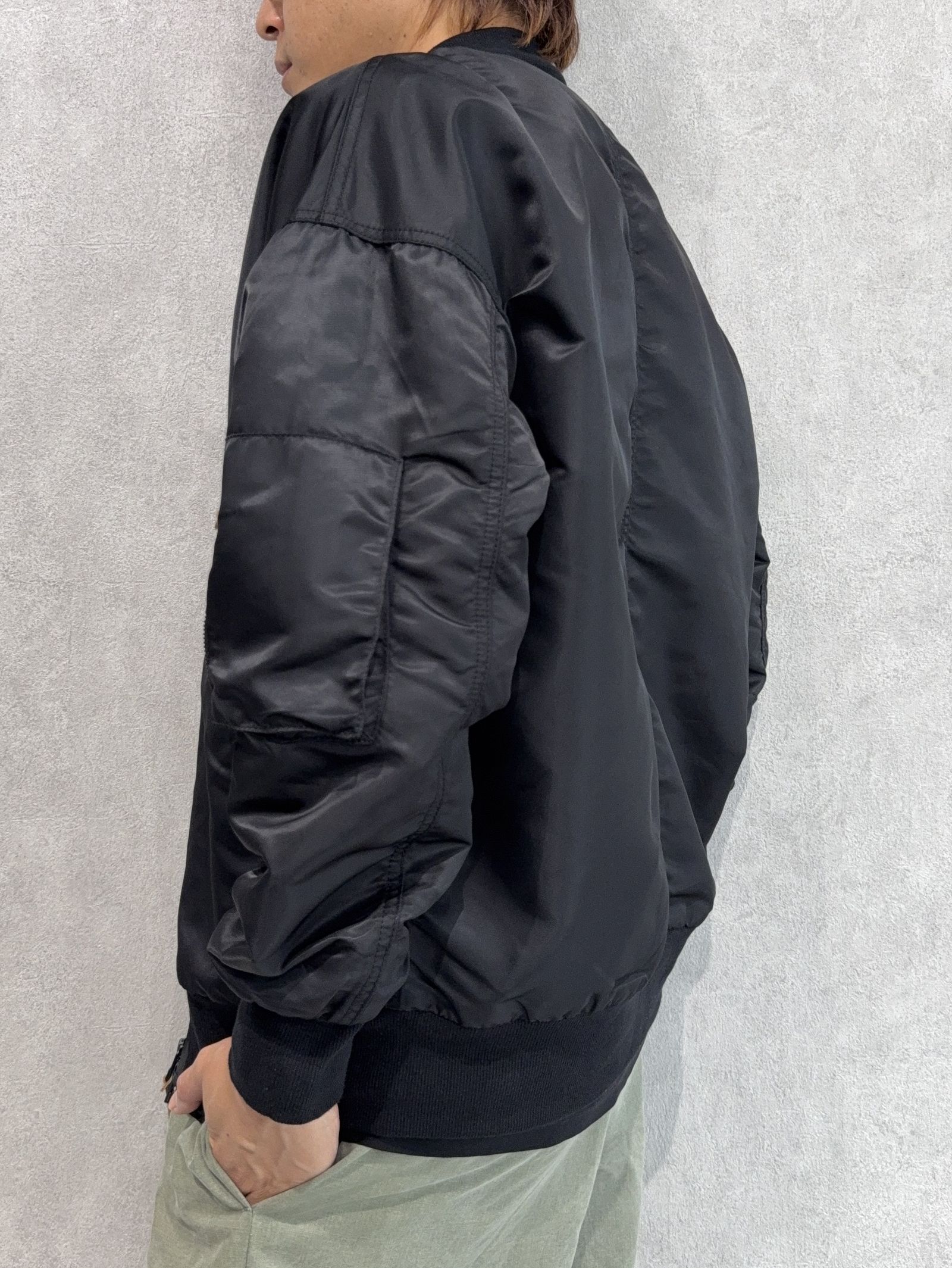 LIGHT DAVID JACKET / RC37-JK-002 / ナイロンライトMA-1 / ブラック