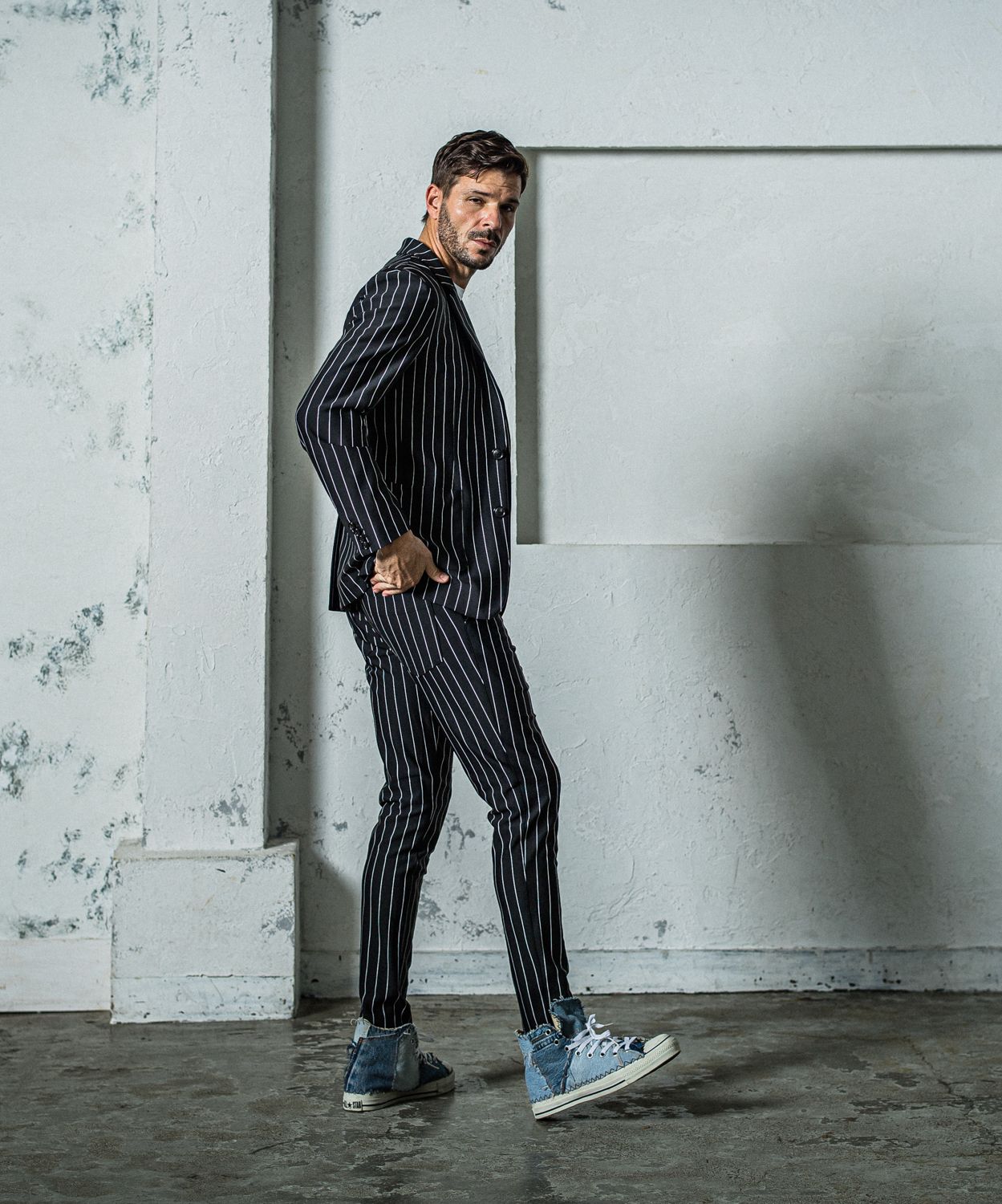 CHRIS EASY PANTS / RC35-ST-016 / イージーパンツ / ブラックストライプ