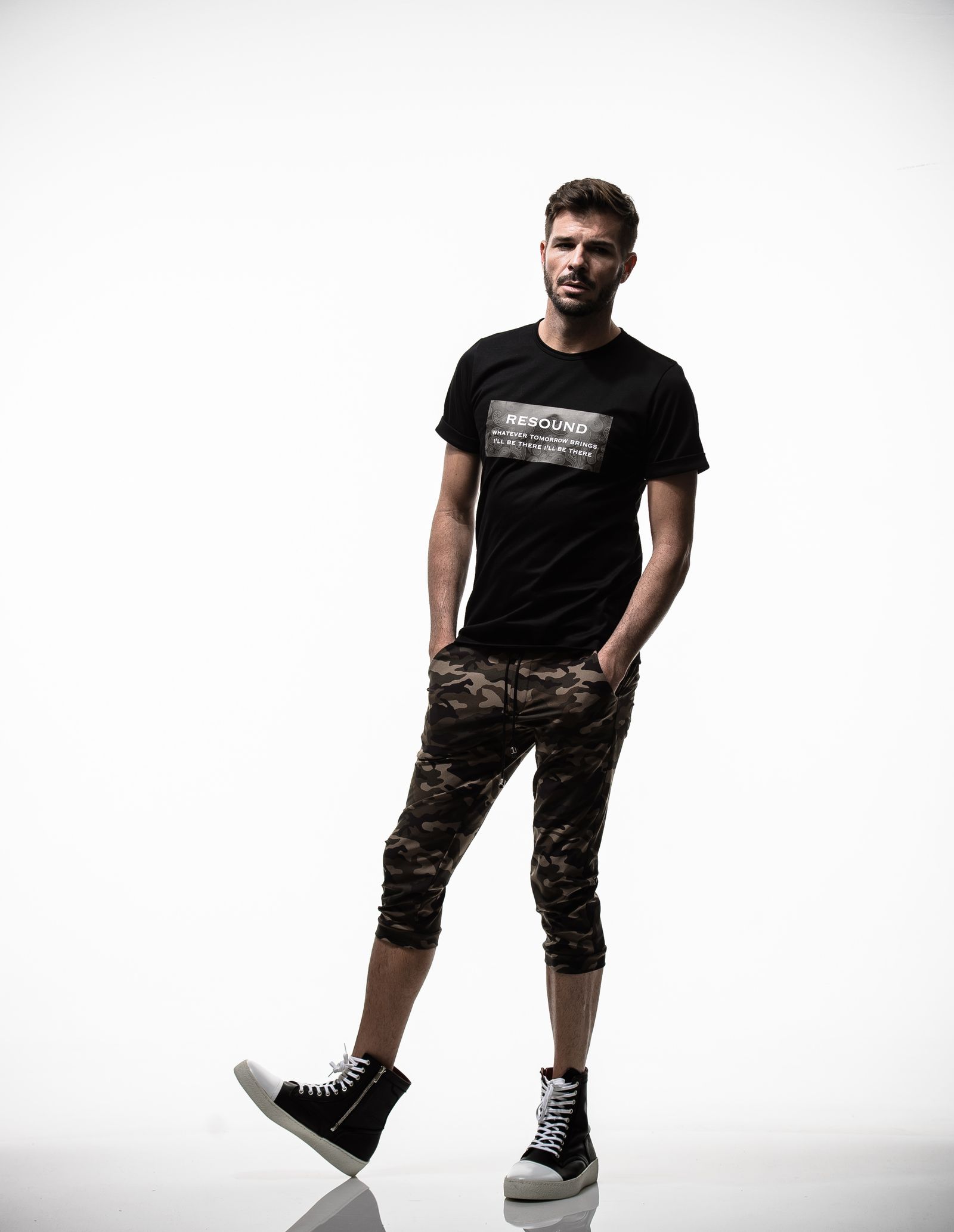 BANDANA BOX ROGO ROLL UP JERSEY TEE / RC19-T-007 / プリントTシャツ