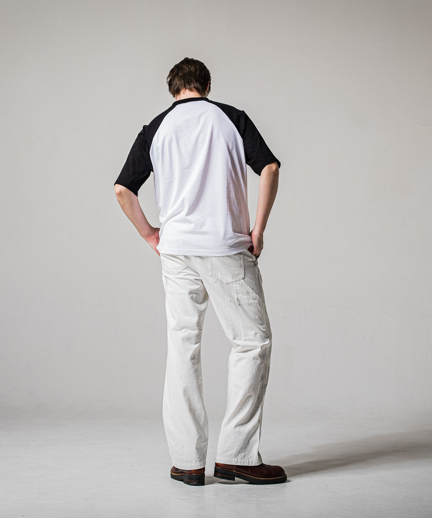 DOUBLE KNEE PT / RC39-ST-041 / ダブルニーワイドデニムパンツ / ホワイトユーズド (2月中旬入荷予定)