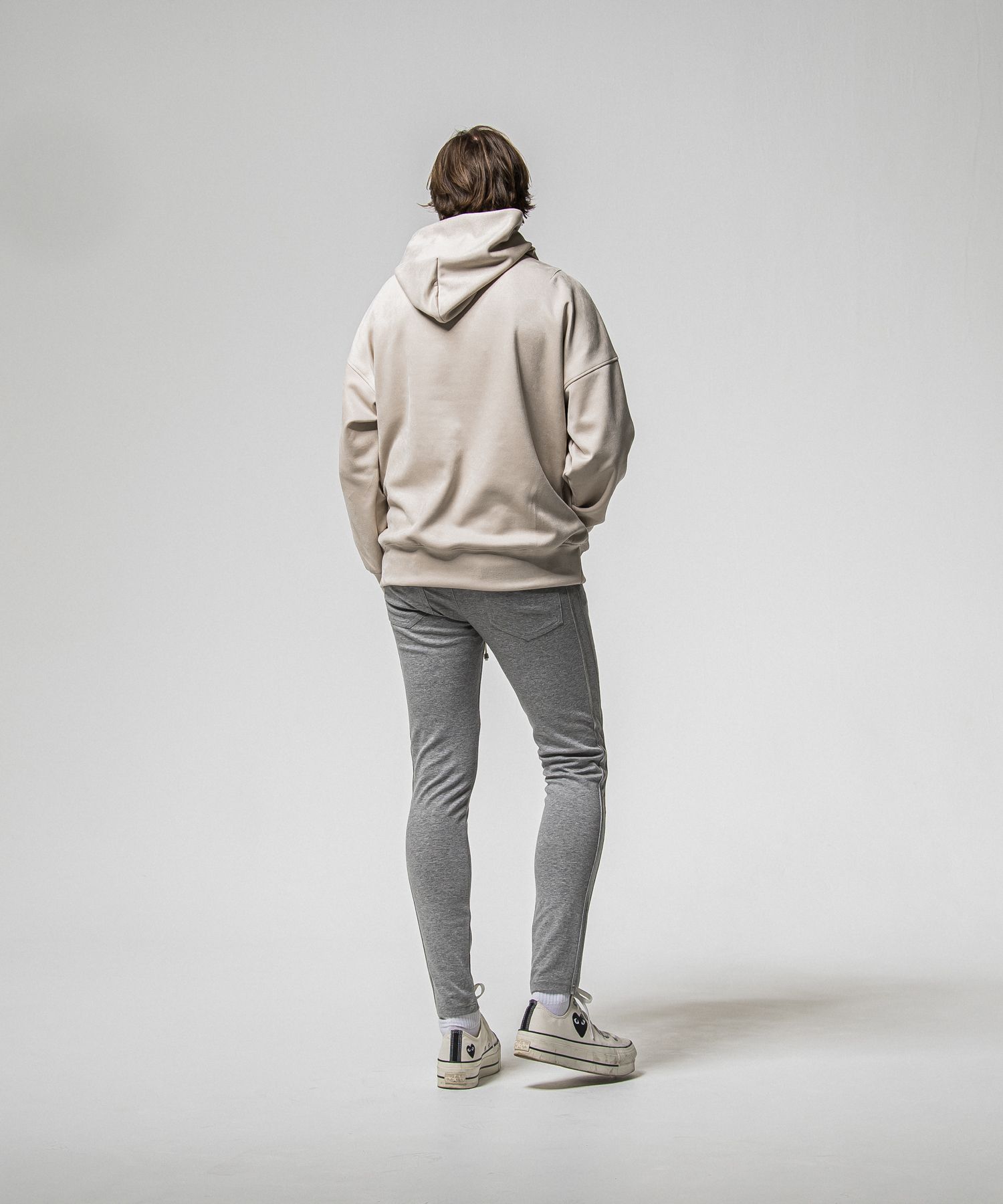 SUEDE LOOSE HOODIE / RC38-C-006 / スエードパーカー / グレージュ (1月上旬入荷予定)