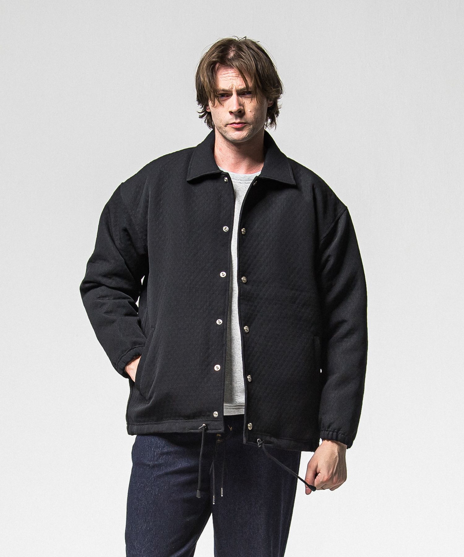 FUR COACH JK / RC38-JK-005 / キルティングファーコーチジャケット / ブラック (11月中旬入荷予定)