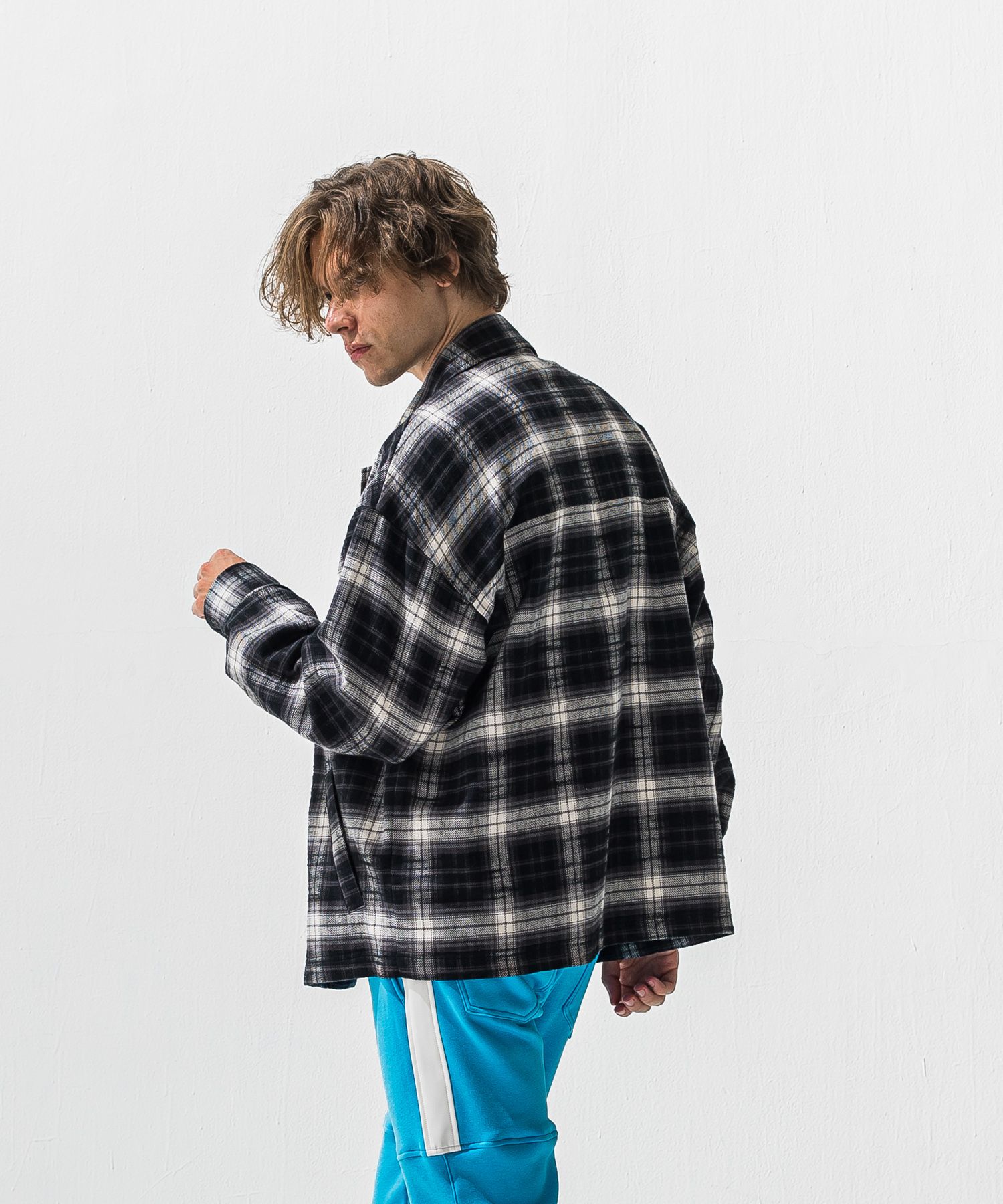 OLD SLABL CHECK JK / RC42-JK-005 / チェックCPOジャケット / ブラック (12月下旬入荷予定)