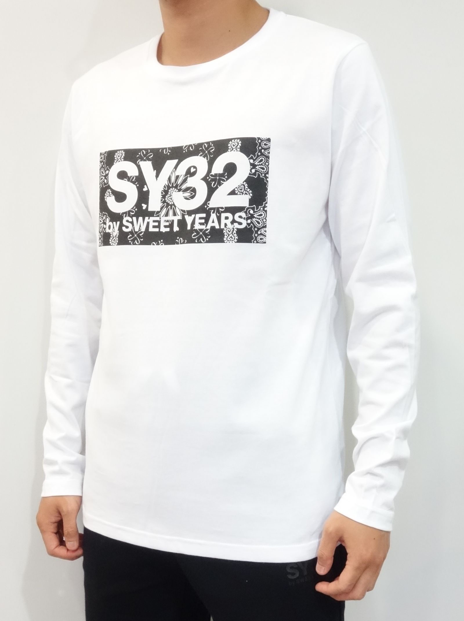 SY32 by SWEET YEARS - PAISLEY BOX LOGO L/S TEE / TNS1725P / ロング