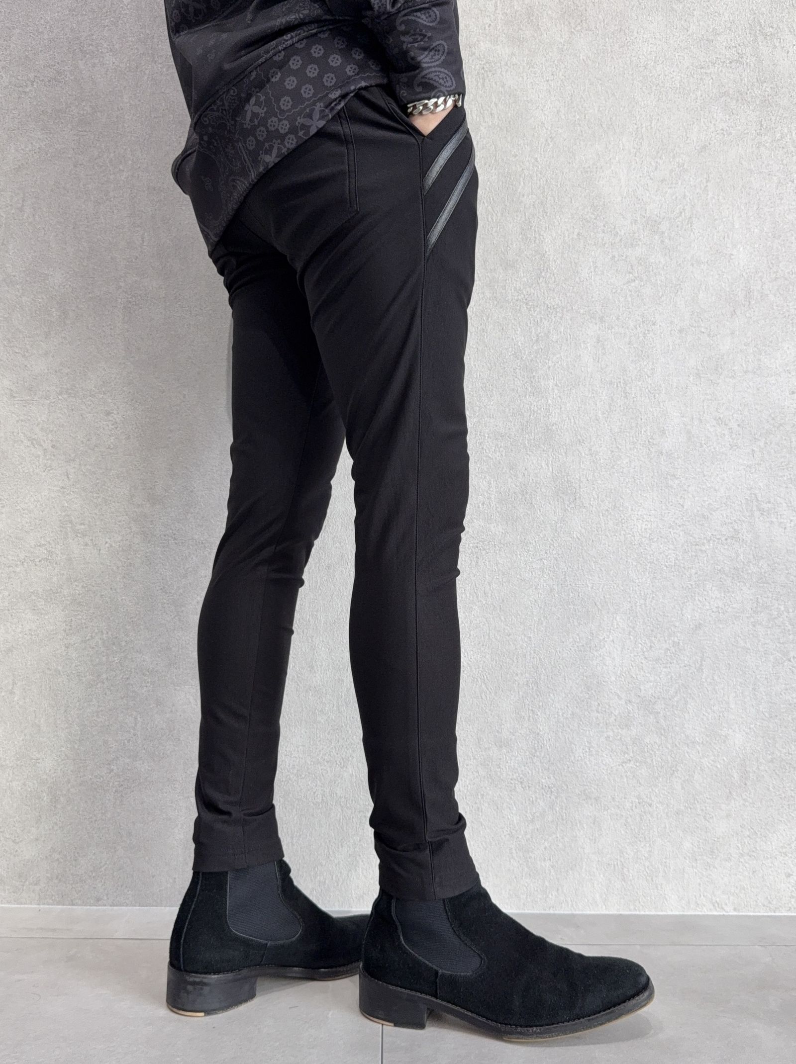 HEAT EDGE PT / RC38-ST-014H / 裏起毛エッジラインパンツ / ブラック×ブラック