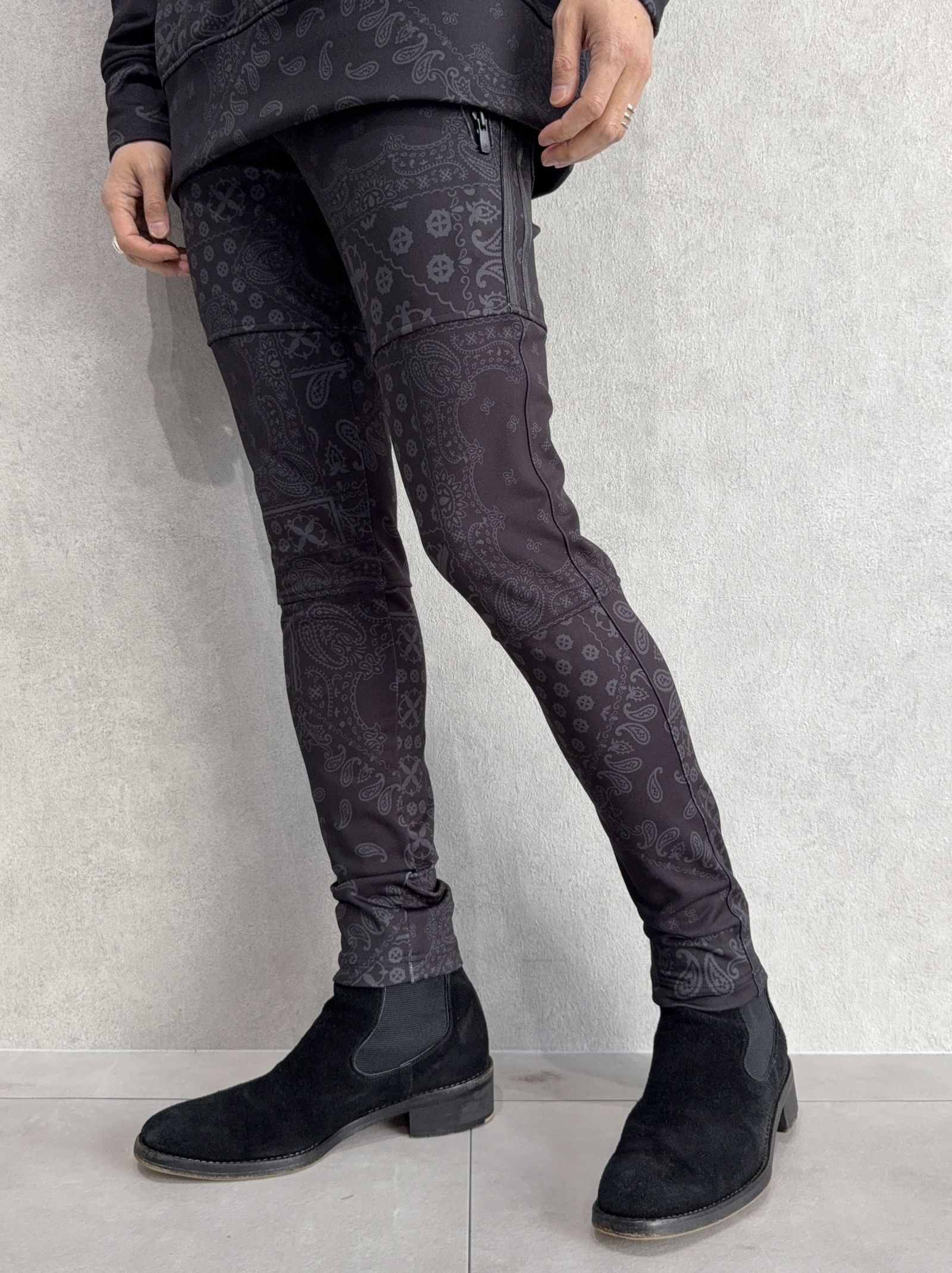 JOHNSON LINE HEAT PT / RC38-ST-009H / 裏起毛ジョンソンラインパンツ / ペイズリーブラック