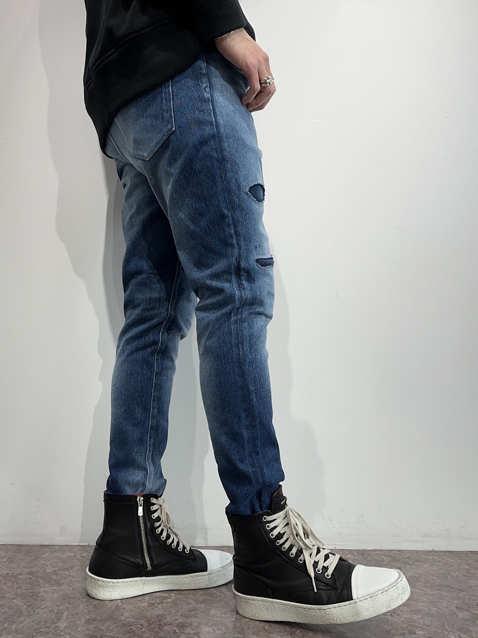 MICK DENIM JERSEY / RC38-ST-020 / デニムジャージテーパードパンツ / インディゴユーズド (12月上旬入荷予定)