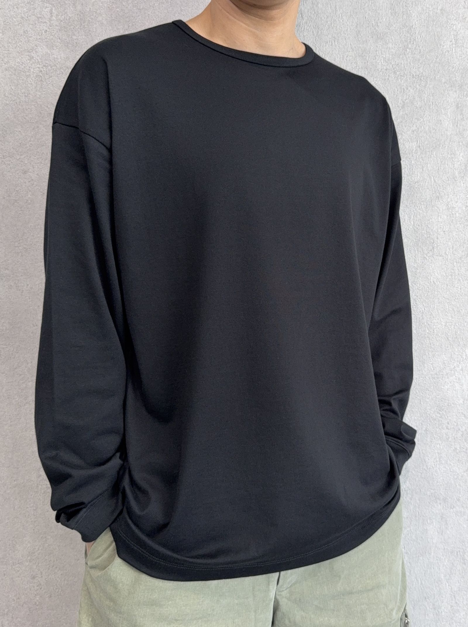 PIN ST RC OVER LONGSLEEVE TEE / RC41-T-003 / オーバーサイズ長袖バックロゴTシャツ / ブラック
