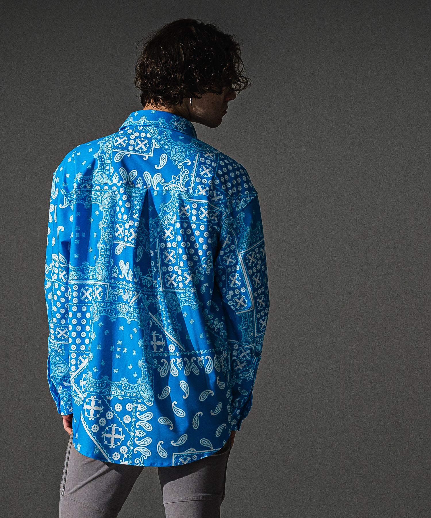BANDANA JACK SHIRTS / RC41-SH-002 / オーバーサイズペイズリーシャツ / ブルーバンダナ (8月下旬入荷予定)