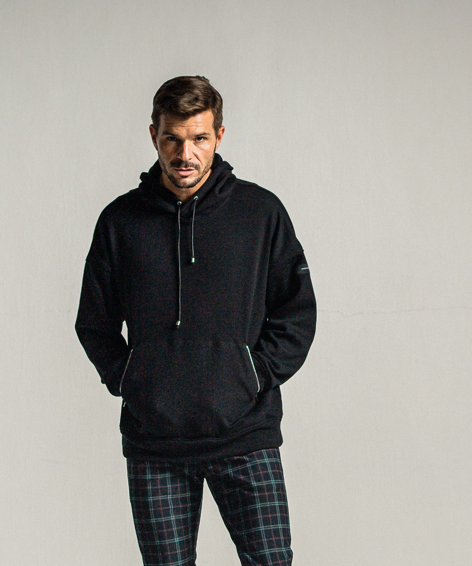 SHAGGY FLEECE THERMAL PULLOVER HOODIE / RC34-C-003 / 裏起毛サーマルパーカー / ブラック
