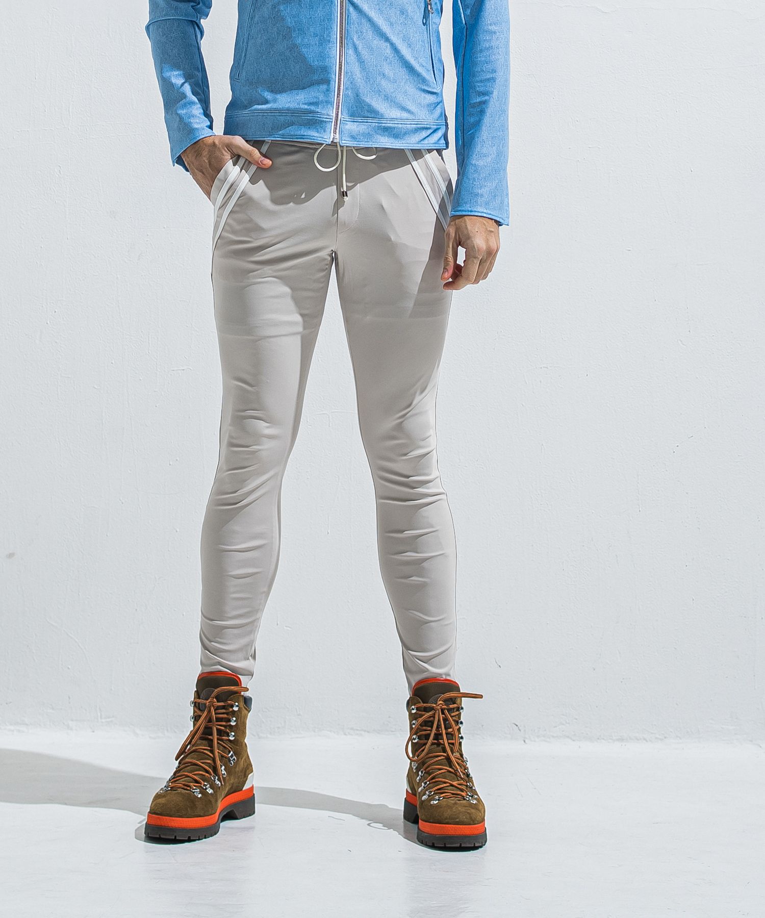 EDGE NYLON PT / BASIC-ST-014 / エッジナイロンラインパンツ / グレージュ (4月下旬入荷予定)