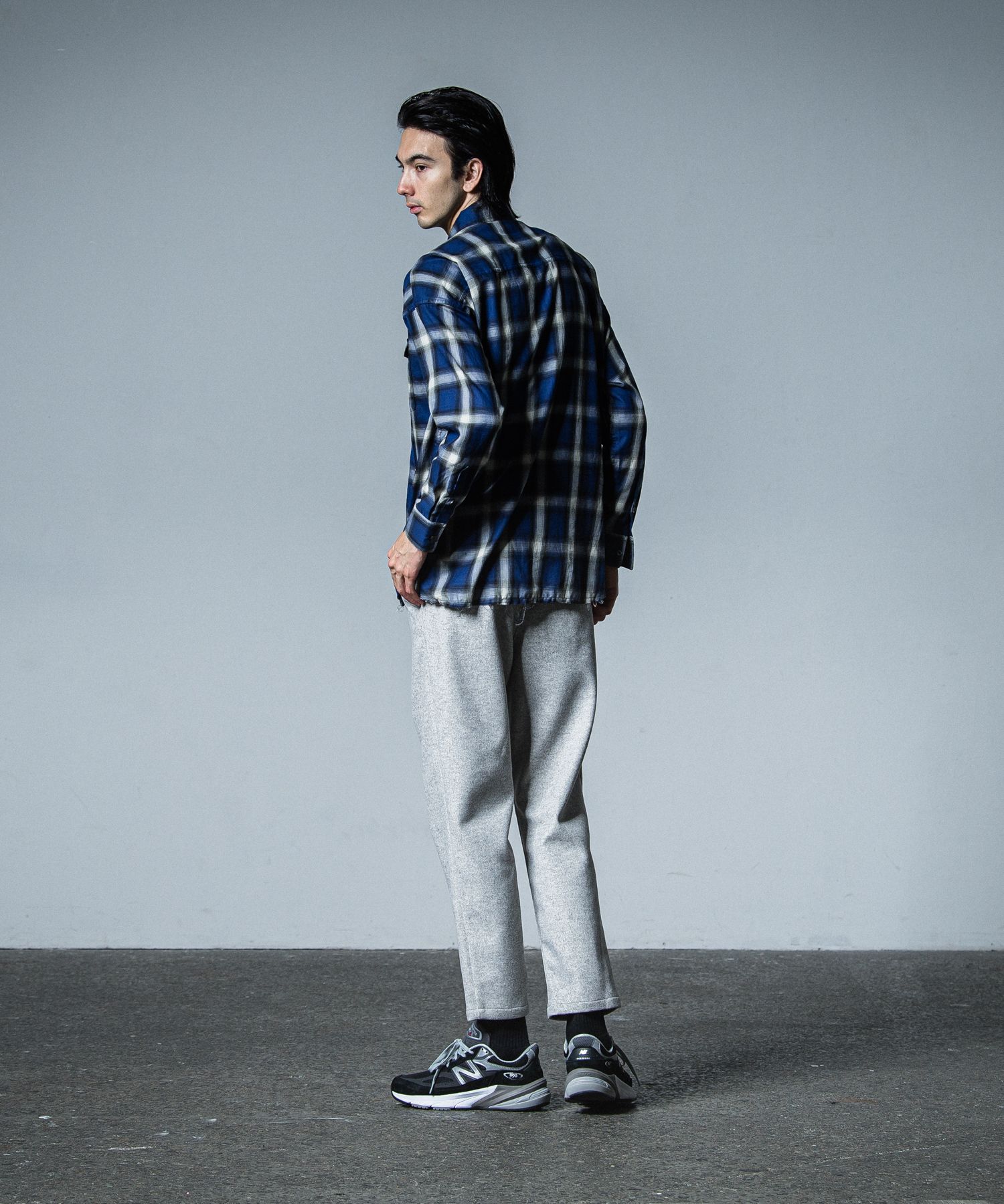 OVER GOWN CHECK SHIRTS / RC33-SH-003 / オーバーガウンチェックシャツ / ブルー