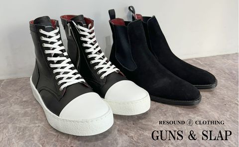 【RESOUND】作り込まれた定番オリジナルシューズ"GUNS"と"SLAP"入荷